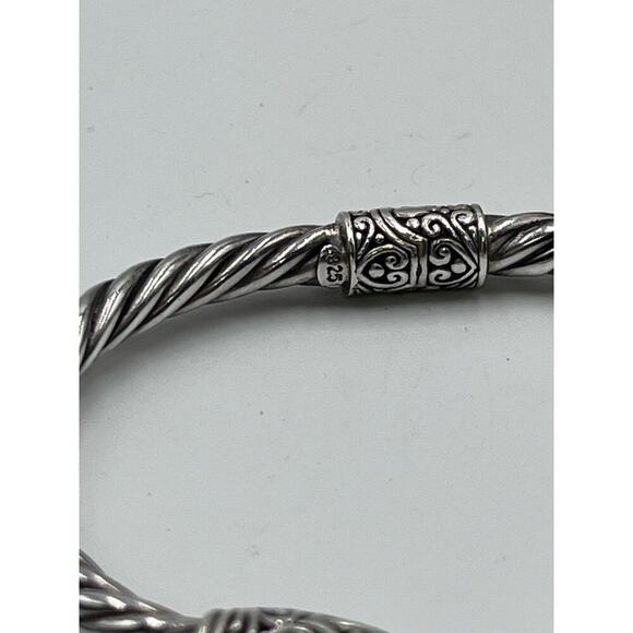 Sterling Silver Artisan 925 Mystic
Quartz Balinese Hinge Bangle Bracelet 20g - Picture 12 of 14